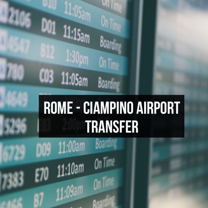 Private luxury airport transfer from Rome to Ciampino airport