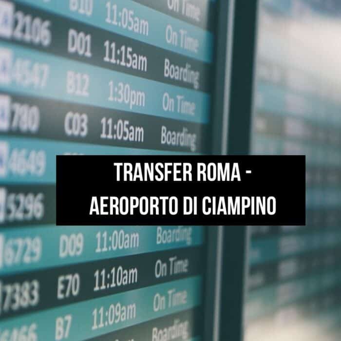 Transfer di lusso privato da Roma all'aeroporto di Ciampino