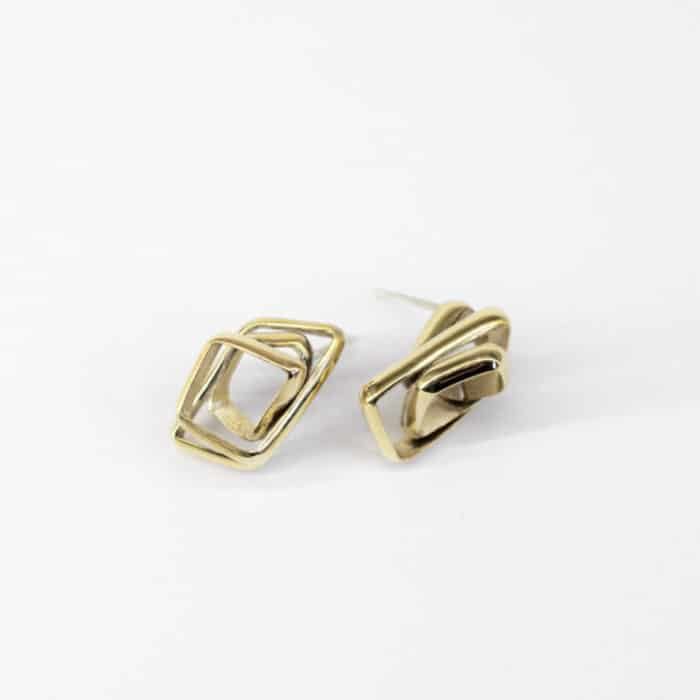dedalo earrings gold bronze