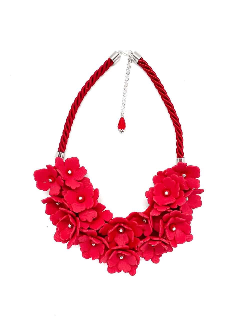 Big flowers statement necklace - Romeing Shop