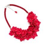 red flower necklace2