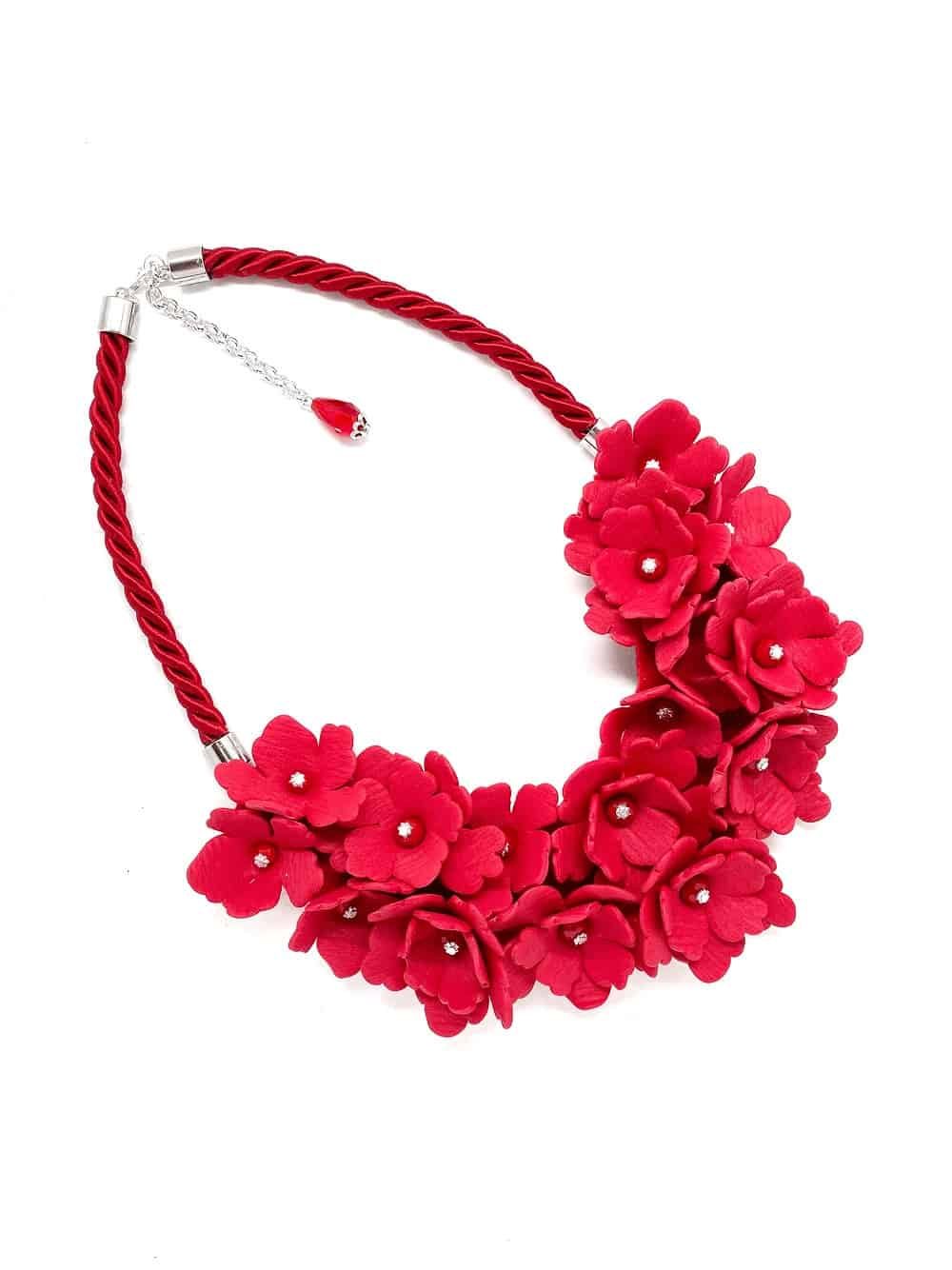 Big flowers statement necklace - Romeing Shop