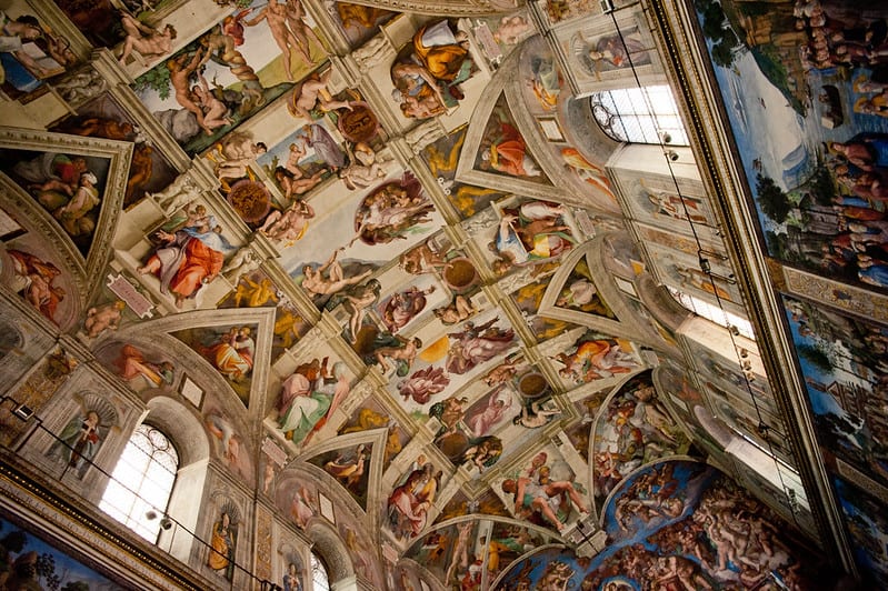 sistine chapel ceiling by Michelangelo