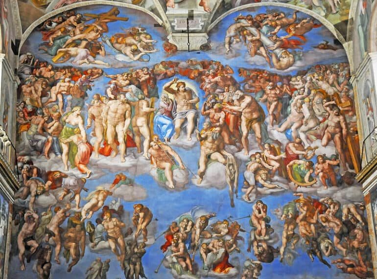 the last judgement by Michelangelo