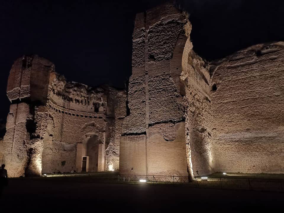 vosot the baths of caracalla at night