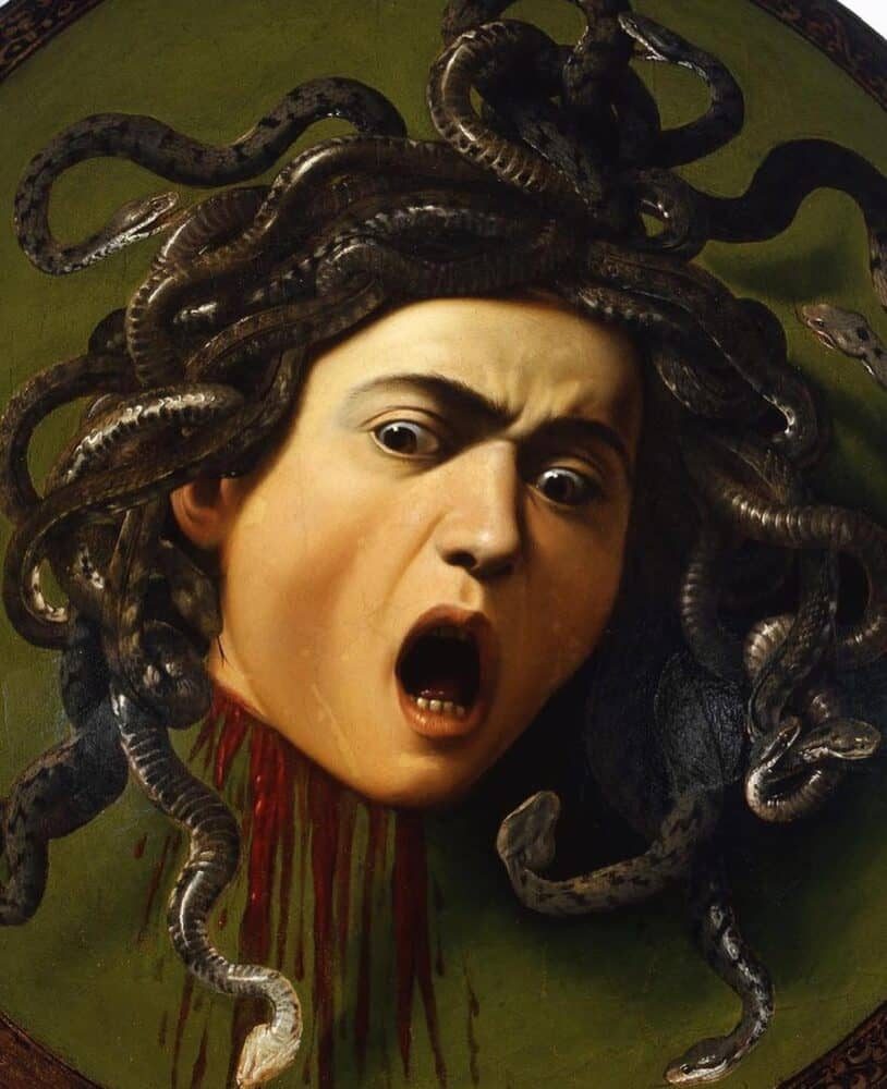 Caravaggio’s Head of Medusa uffizi gallery florence
