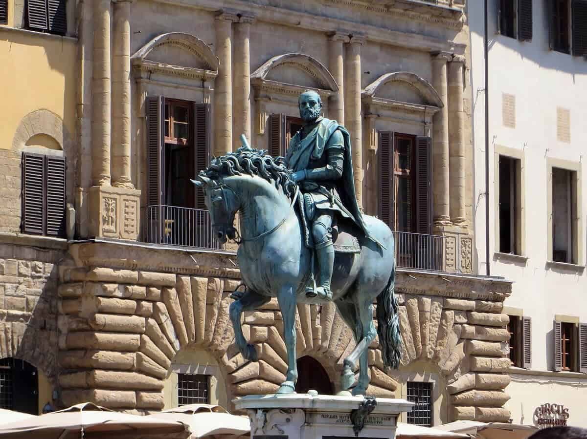 Equestrian-statue-of-Cosimo-I-Piazza-della-Signoria-Florence