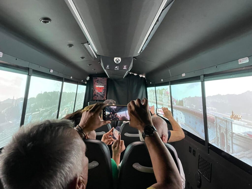 virtual reality tour bus rome italy